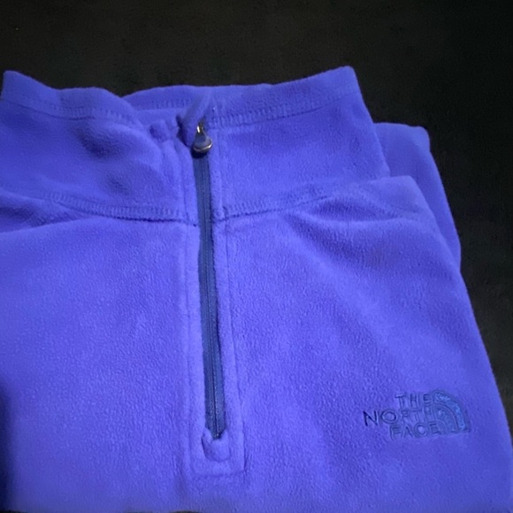 The North Face Blue Zip Up Sweater with Stand-Up Collar - Picture 10 of 10
